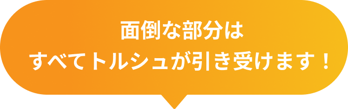 フキダシ「面倒な部分はすべてトルシュが引き受けます！」