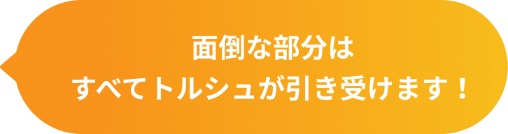 フキダシ「面倒な部分はすべてトルシュが引き受けます！」